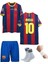 Barcelon'a Messi 2011 London Retro Futbol Çocuk Forması 4'lü Set Çorap+Bileklik Hediyeli 1