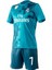 Ronaldo Real Madri'd 2018 Sezon Turkuaz Futbol Çocuk Forması 2'li Set Forma + Short 1