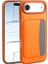 iPhone 17 Air Kılıf Kartlıklı Vrdr X-Kart Silikon Kapak - Turuncu 4
