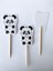 30 Adet Dekoratif Karton Sevimli Panda Şeklinde Pasta Kürdanı 6,5 cm 2