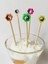 100 Adet Dekoratif Renkli Yin Yang Fimo Boncuklu Cupcake Pasta Kürdanı 6,5 cm 2
