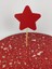 30 Adet Dekoratif Karton Kırmızı Yıldız Şeklinde Pasta Kürdanı 6,5 Cm-Kırmızı Yıldızlı Kürdan 1