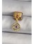 316L Çelik Gold Renk Sallantı Zirkon Taşlı Göz Model Nomination Charm - TJ-BC1193 1