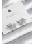Pirinç Gümüş Renk Zirkon Taşlı Çiçek Model Kadın Küpe - TJ-BKP9740 2