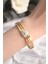 316L Çelik Zirkon Taşlı Gold Renk Kadın Kelepçe Bilezik - TJ-BB6024 2
