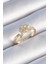 Pirinç Gold Renk Zirkon Taşlı Kadın Yüzük - TJ-BYK3442 1