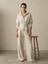 Kadın Modal Kumaş Fermuarlı Takım Krem 1