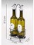 2'li Stantlı Sızdırmaz Kapak Cam Ayçiçek ve Zeytinyağı Etiketli Yağdanlık Seti 800 ml 2