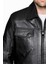 Morata Hakiki Deri Punto Dikişli Erkek Siyah Ceket 4