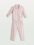 Yeni Sezon Gömlek Yaka Baskılı Kız Çocuk Pijama Takım 1