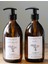 2li Set Beyaz Boş Amber Cam Şişe Bulaşık Deterjanlık Çamaşır Suyu Etiketli Sabunluk 2X500ML 1