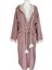 Bohem Kapüşonlu 4 Kat Müslin Organik Unisex Bornoz, Gül Kurusu 3