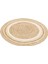 Maldiv 01R Natural White Jüt %100 El Dokuma Hasır Halı Antre, Hol, Balkon, Oturma Odası Halısı 3