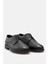 Ayakkabı Siyah Hakiki Floater Deri El Yapımı Kaymaz Kontrast Tabanlı Derby Erkek Ayakkabı 1
