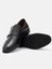 Ayakkabı Siyah Hakiki Deri El Işçiliği Çift Tokalı Monk Strap Erkek Ayakkabı 2