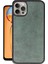MYT09 iPhone 15 Pro Kılıf Aras Deri Kapak - Koyu Yeşil 1