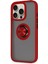 MYT09 iPhone 16 Pro Kılıf Montreal Yüzüklü Silikon Kapak - Kırmızı 2