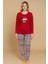 Kadın Kışlık Penye Pijama Takımı – Noel Desenli Uzun Kollu Üst + Desenli Alt – Yumuşak Kumaş 3