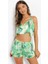 Yeşil Fırfırlı Şortlu Pijama Takımı AX25560 1