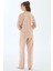 Viscose Çizgili Gömlek Pantolon Pijama Takımı AX22976 2