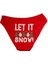 Kırmızı Yılbaşı Desenli Let It Snow Pamuklu Külot AX22972 1