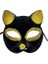 Siyah Renk Simli Kedi Maskesi 1