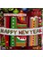 Yılbaşı Dekoratif Happy New Year Banner Duvar Süsü 12 Harf Tek Tarafı Baskılıdır ) 18X15 cm 2 Metre 1