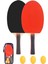 2 Kişilik Çantalı 3 Pinpon Toplu Masa Tenisi Raket Seti 3