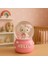 Orta Boy Hello Kitty Müzikli Işıklı Renkli Gece Lambası 3D Cam Kar Küresi Kar Efektli Hediyelik 4