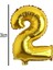 Yılbaşı 2026 Gold Renk Rakam Folyo Balon Küçük Boy 36 cm 2
