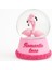 Orta Boy Pembe Flamingo Müzikli Işıklı Renkli Gece Lambası 3D Cam Kar Küresi Kar Efektli Hediyelik 1