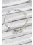 Pirinç Zirkon Taşlı ve Yıldız Gümüş Renk Charm Bileklik - TJ-BB7345 1
