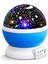 Mavi Dönen Renkli Ay Yıldızlı Gökyüzü Yansıtmalı Projeksiyon Gece Lambası Çocuk Bebek Par 1