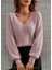 Kadın Uzun Kollu V Yakalı Triko Bluz 3
