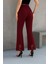 Kadın Yüksek Bel Paçaya Doğru Genişleyen Lazer Çiçek Kesim Detaylı Ithal Krep Pantolon 2