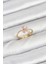 Pirinç Gold Renk Pembe Kelebek Kadın Yüzük 1