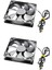 2x Yönlendirici Soğutma Fanı Dıy Pc Soğutucu Tv Kutusu Kablosuz Soğutma Sessiz Sessiz Dc 5V USB Güç 120MM Fan (Standart Baskı) (Yurt Dışından) 1