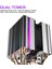 Cpu Hava Soğutucu 6 Isı Boruları 90MM Gökkuşağı ile Ikiz Tower Soğutma Sebzesi Intel 775/1150/1155/1156/1366 Için LED Fanları (Yurt Dışından) 4