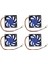 4x 12V Dc 32 70MM 4 Pimli Bilgisayar Kasası Cfm Pwm Cpu Pc Fan Mavisi ve Siyah (Yurt Dışından) 1