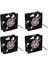 4x Ac 220-240V 0 14A 120MMX120MM Metal Bilgisayar Cpu Fan Siyah (Yurt Dışından) 1