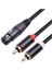 3 Pin Xlr Dişi Ila Çift Rca Erkek Y Ayırıcı Kablosu Mikser Amplifikatör Ses Kablosu Stereo Ses Ara Bağlantı Kablosu 3 Metre (Yurt Dışından) 1
