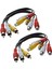 2x Yeni 3 Rca Erkek Kriko - 6 Rca Dişi Fiş Ayırıcı Sesli Video Av Adaptör Kablosu (Yurt Dışından) 1