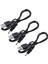 3 Adet 3 5mm x 1 3mm Siyah USB Kablo Şarj Cihazı Kablosu Güç Kaynağı (Yurt Dışından) 1