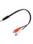 10X 3 5mm Stereo Adaptör Kulaklık Jakı - 2 Rca Jak Adaptör Ses Kablosu 3 5mm Erkek Ila 2x Rca Dişi (Yurt Dışından) 3