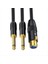 Xlr Dişi Ila Çift 1/4 Inç Y Ayırıcı Kablosu Dişi Xlr Ila Ikiye 6 35MM Mono Ts Fiş Mikrofon Ses Dönüştürücü Adaptör Kordon-A (Yurt Dışından) 5