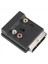 En Yeni Değiştirilebilir Scart Erkek-Kadın S-Video 3 Rca Ses Adaptör Konvektörü (Yurt Dışından) 5