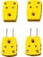 2 Çift K Tipi Erkek Kadın Termokupl Fiş Adaptörü Yüksek Sıcaklık 100 ° C (212 ° F) Sıcaklık Sensörü Konektörü (Yurt Dışından) 1