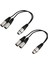 2x Yeni 3pin Xlr Dişi Kriko - Çift 2 Erkek Fiş Y Ayırıcı Kablo Adaptörü 1 Ft Kordon (Yurt Dışından) 1