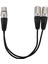 2x Yeni 3pin Xlr Dişi Kriko - Çift 2 Erkek Fiş Y Ayırıcı Kablo Adaptörü 1 Ft Kordon (Yurt Dışından) 2