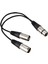 2x Yeni 3pin Xlr Dişi Kriko - Çift 2 Erkek Fiş Y Ayırıcı Kablo Adaptörü 1 Ft Kordon (Yurt Dışından) 4